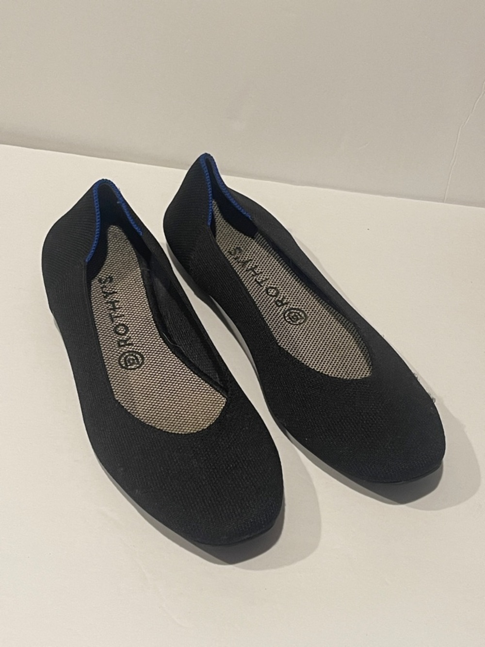 Rothy’s sz 10 Black Knit Ballet Flats Women’s Slip-On Comfort Shoe